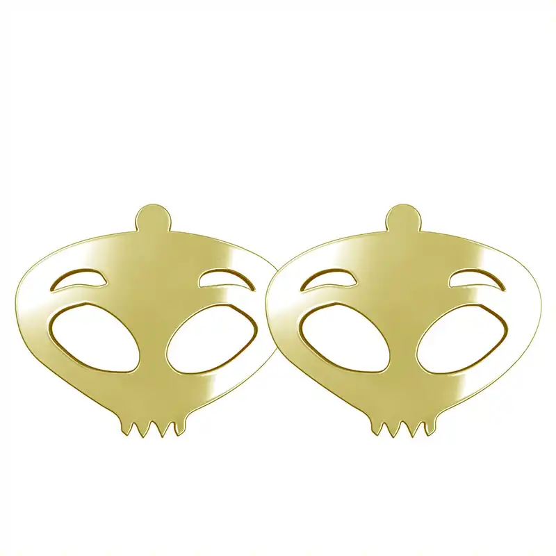 گوشواره طلا 18 عیار زنانه مدوپد مدل جمجمه کد GA1-15657