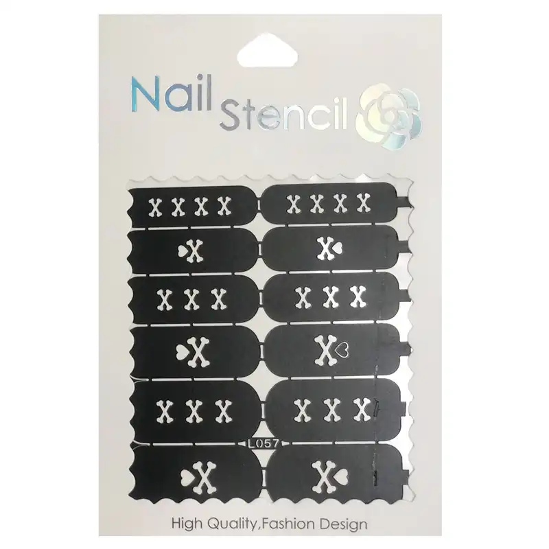 شابلون طراحی ناخن نیل استنسیل مدل L057