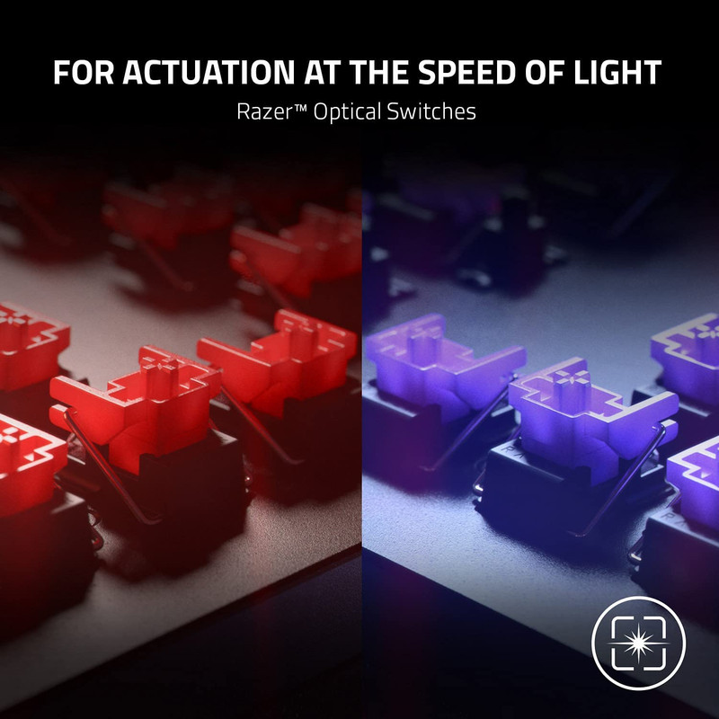 کیبورد مخصوص بازی ریزر مدل  (linear optical) Huntsman V2 Red Switch 3