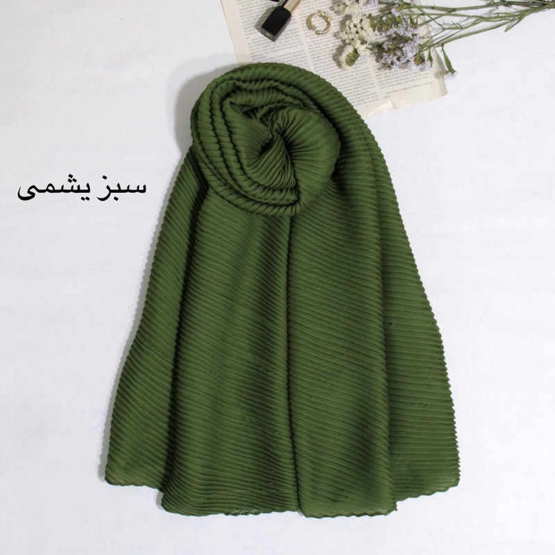شال زنانه مدل پلیسه ساده کد 9501