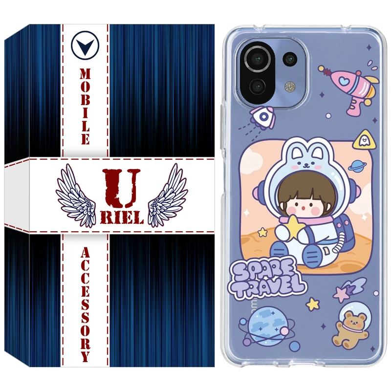 کاور یوریل مدل Clear کد 9 طرح دختر فضانورد مناسب برای گوشی موبایل شیائومی Mi 11 Lite / 11 Lite 5G NE
