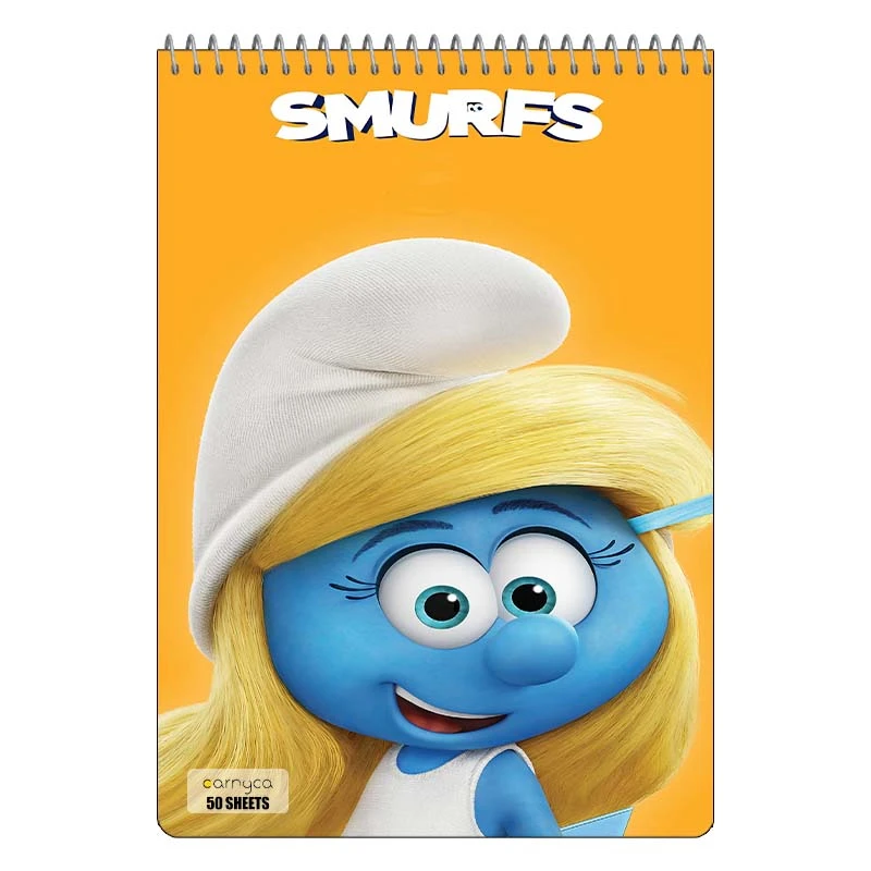 دفتر نقاشی 50 برگ سیمی کارنیکا طرح اسمورف ها Smurfs کد 62532