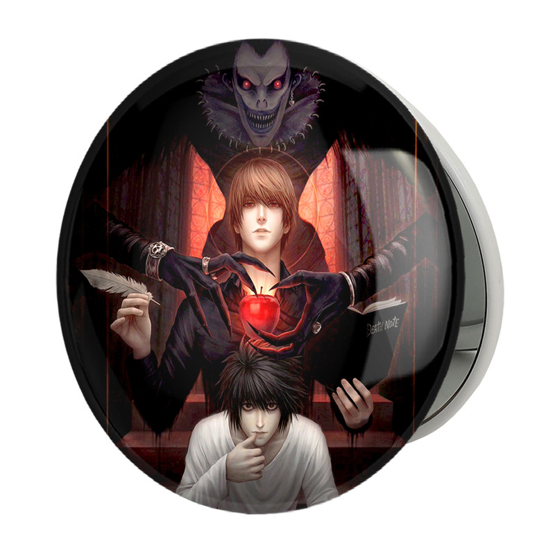 آینه جیبی خندالو طرح ال و لایت یاگامی انیمه دفترچه مرگ Death Note مدل تاشو کد 4925 
