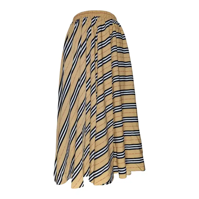 دامن کلوش زنانه مدل الیزه رنگ زرد