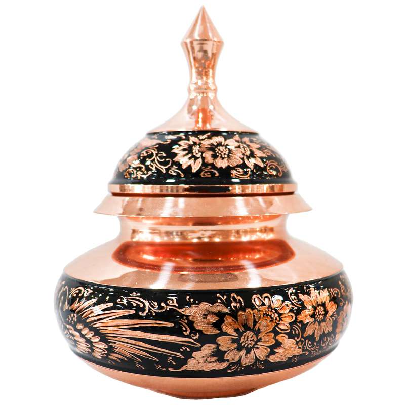قندان مسی مدل الماس تراش طرح خاص کد Internal20p15