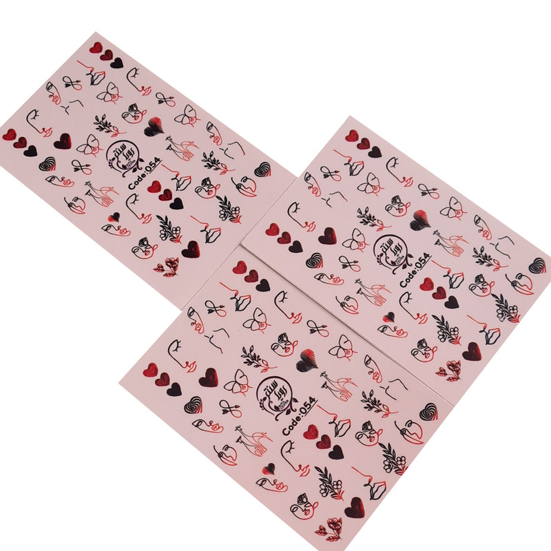 برچسب لنز ناخن رویاسنتر مدل E054G مجموعه 3 عددی