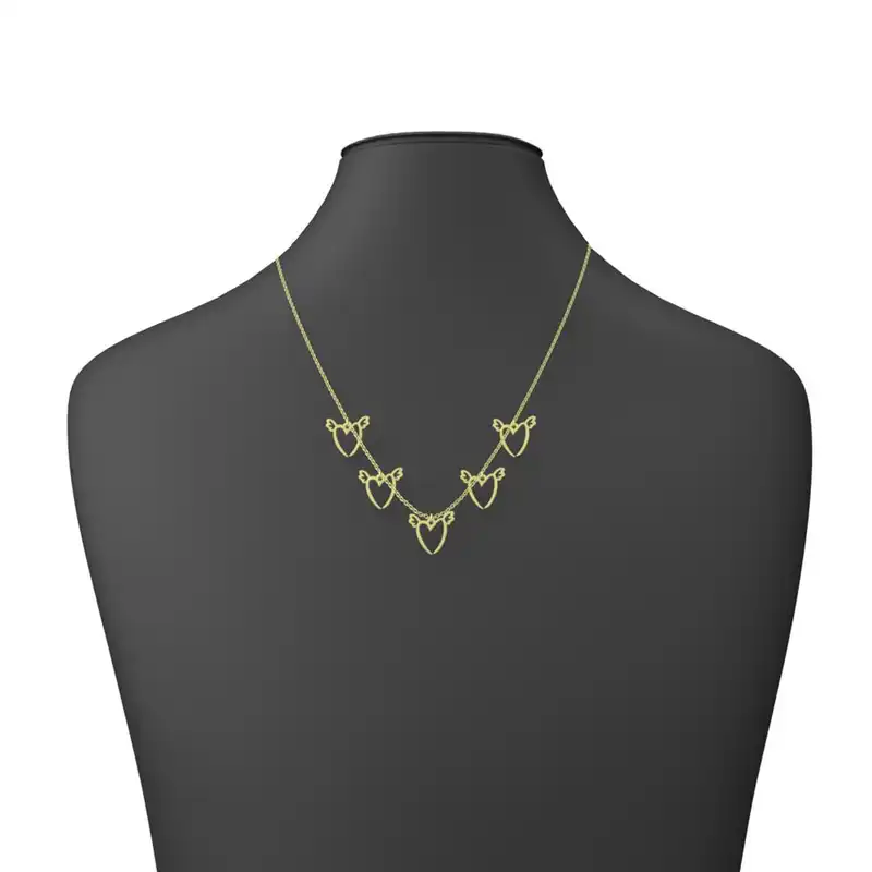 گردنبند طلا 18 عیار زنانه مدوپد مدل قلب کد RNA17455