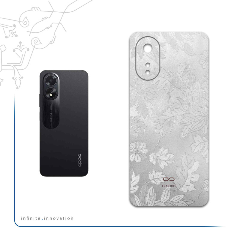 برچسب پوششی ماهوت مدل Silver-Wildflower مناسب برای گوشی موبایل اپو A38