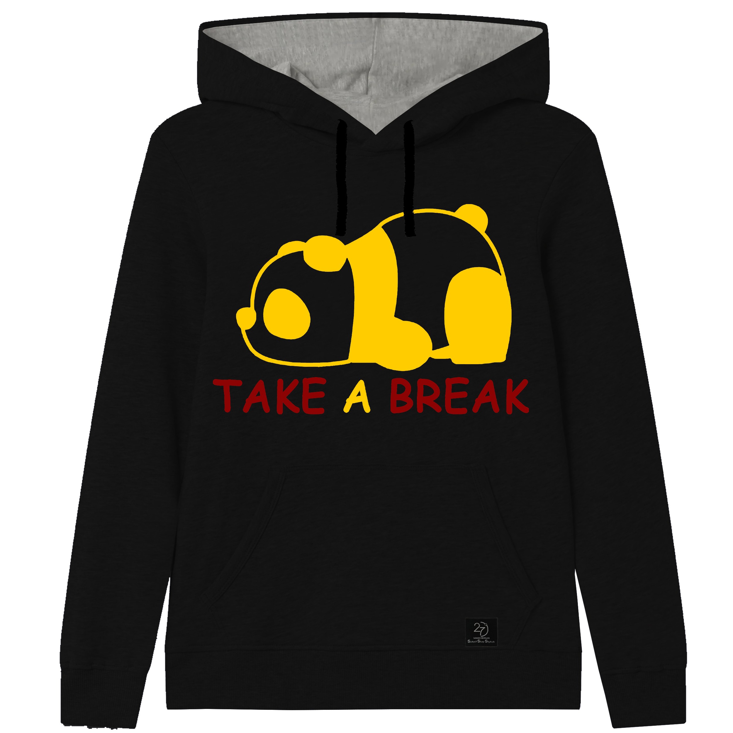 هودی دخترانه 27 مدل TAKE A BREAK کد V15 رنگ مشکی