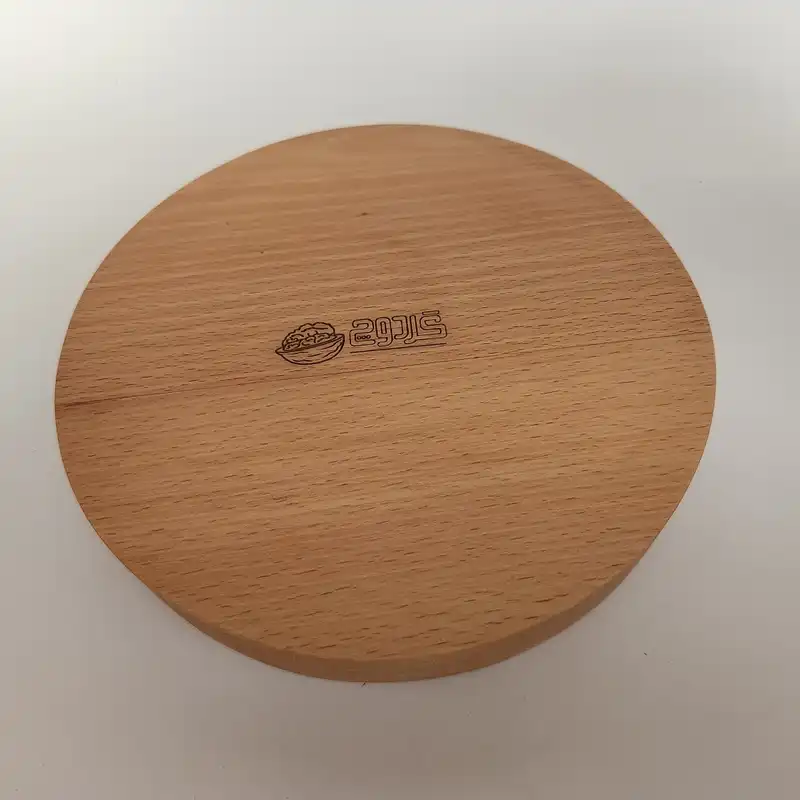 بشقاب چوبی گردوچ مدل گرد کد LT - 3000