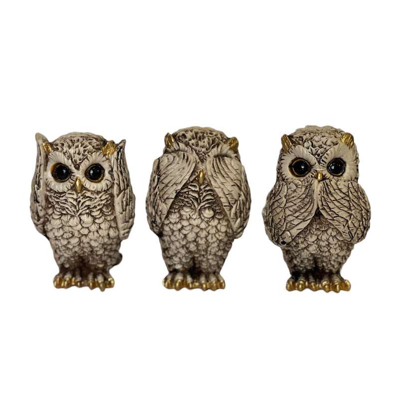 مجسمه دنیا دکوری سرمد مدل جغد کر و کور و لال مجموعه 3 عددی مجسمه دنیا دکوری سرمد مدل جغد کر و کور و لال مجموعه 3 عددی