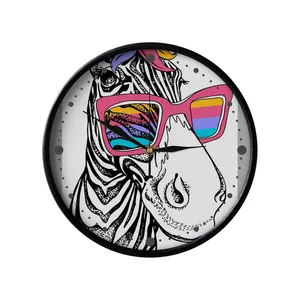 ساعت دیواری مدوپد طرح گورخر عینکی مدل mod00048