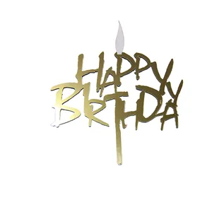 شمع تولد طرح happy birthday مدل مولتی