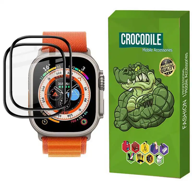 محافظ صفحه نمایش کروکودیل مدل C-PWM مناسب برای اپل واچ Apple Watch Ultra بسته 2 عددی