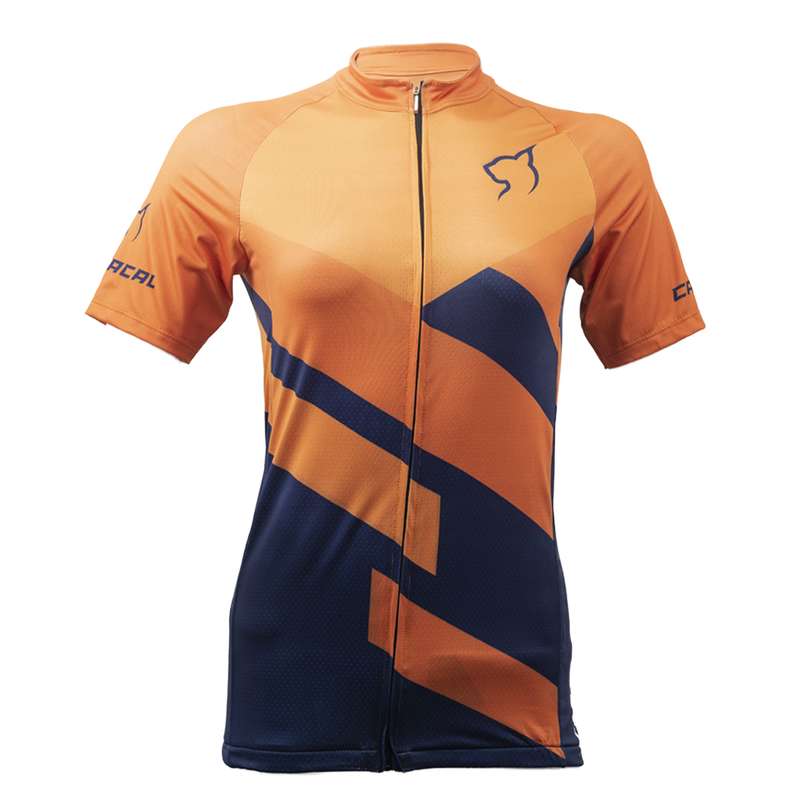 تی شرت دوچرخه سواری زنانه مدل راید جرسی رنگ نارنجی