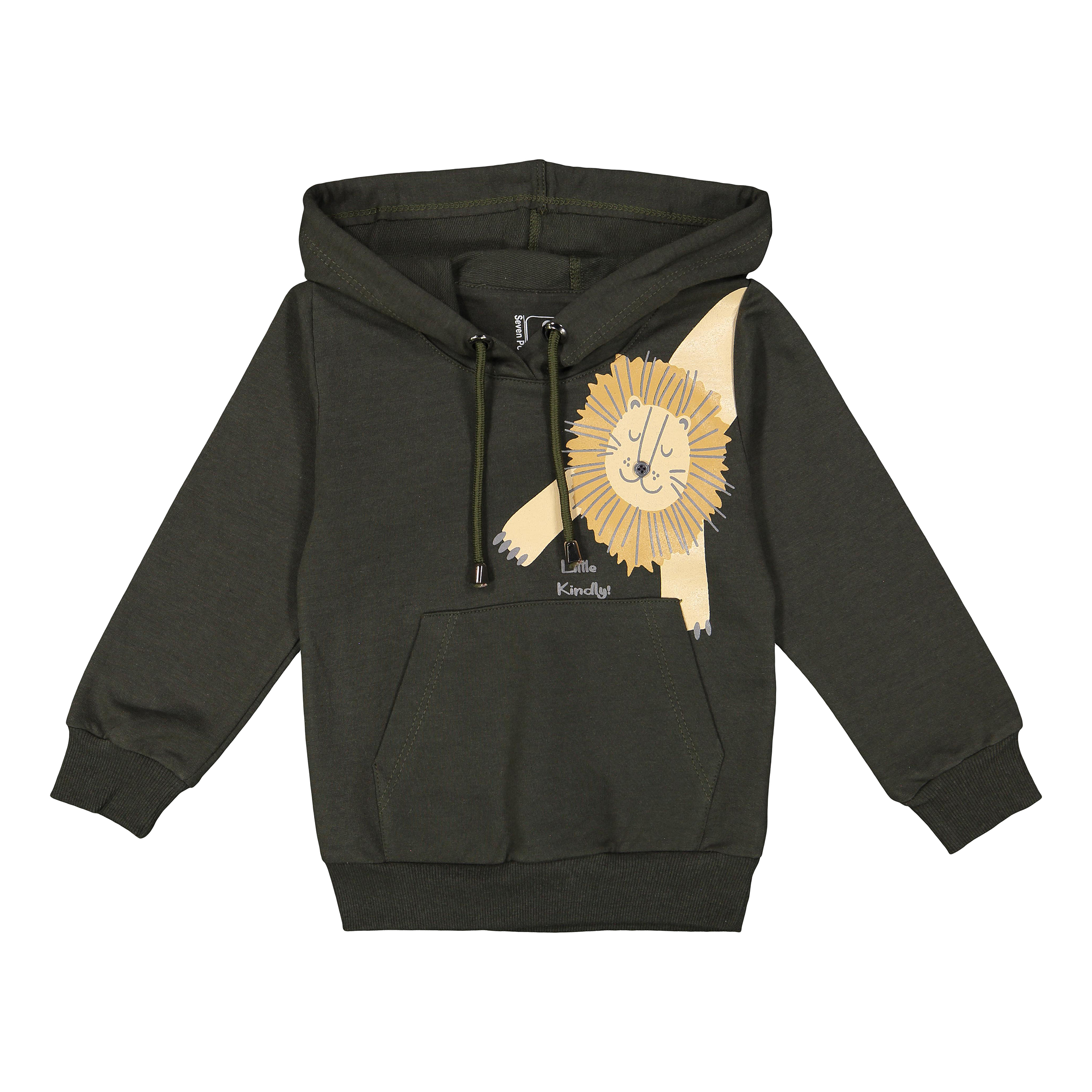 هودی پسرانه سون پون مدل B790-49 رنگ سبز ارتشی