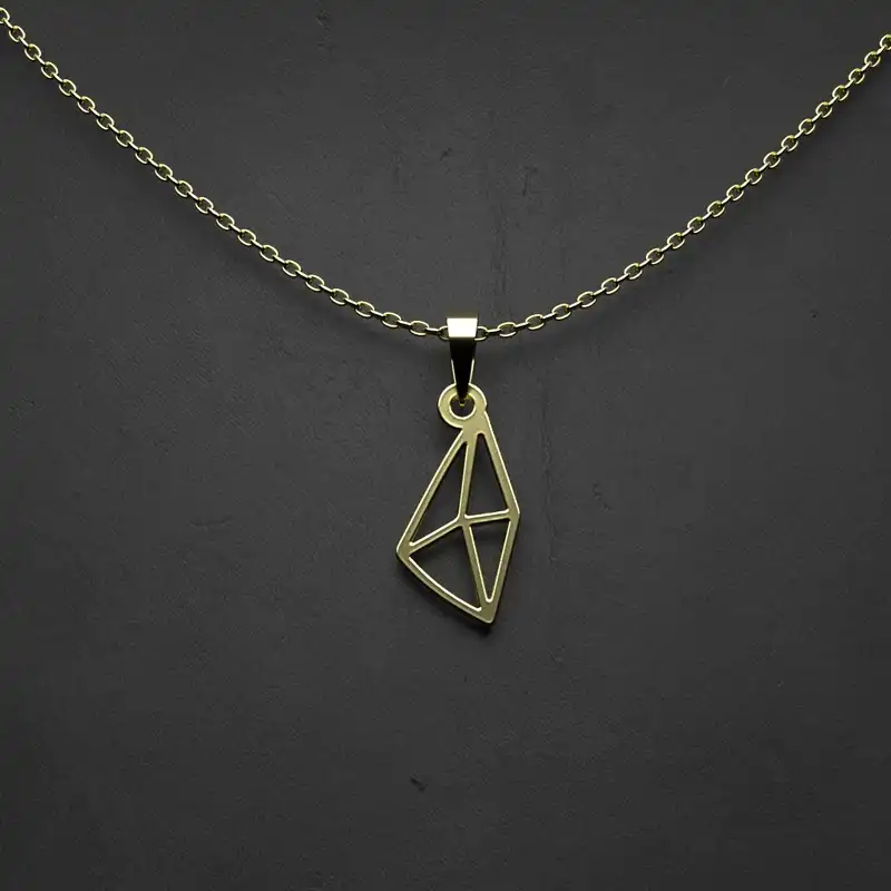 گردنبند طلا 18 عیار زنانه مدوپد مدل هندسی کد TT2-1-1134