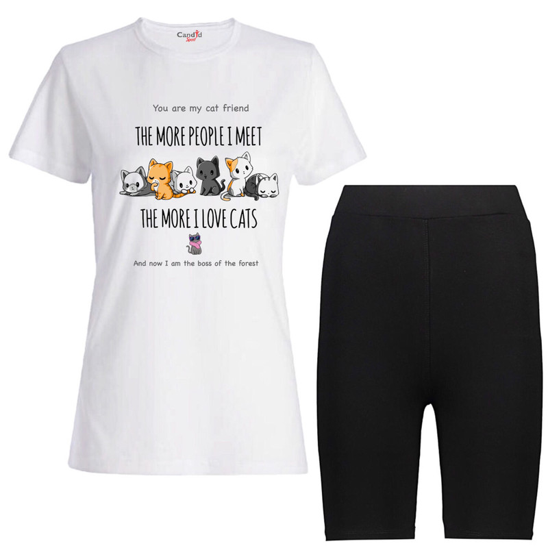 ست تی شرت و شلوارک زنانه مدل 33