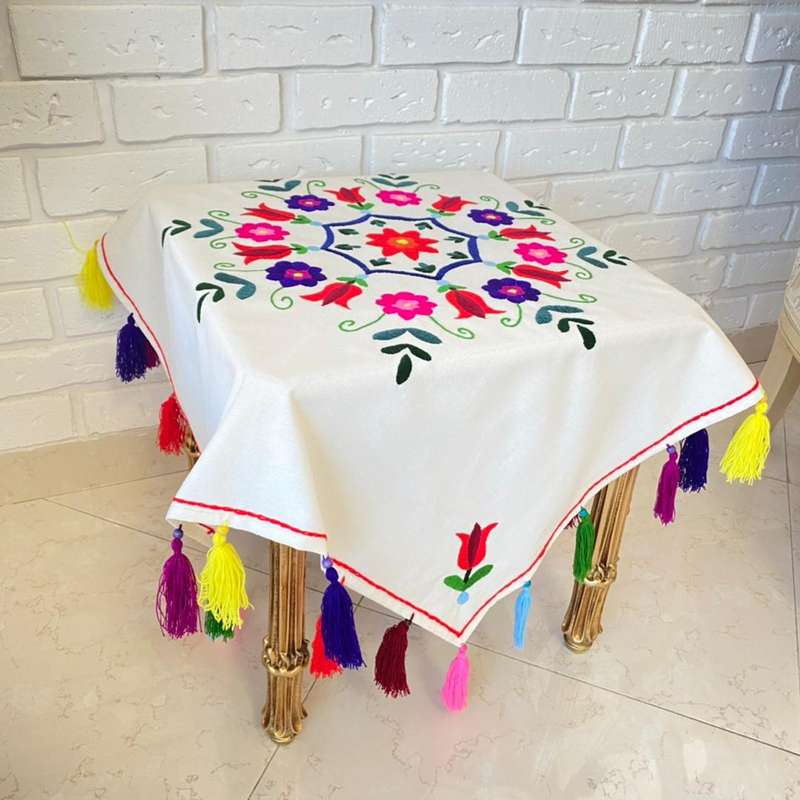 رومیزی مدل گل کاغذی
