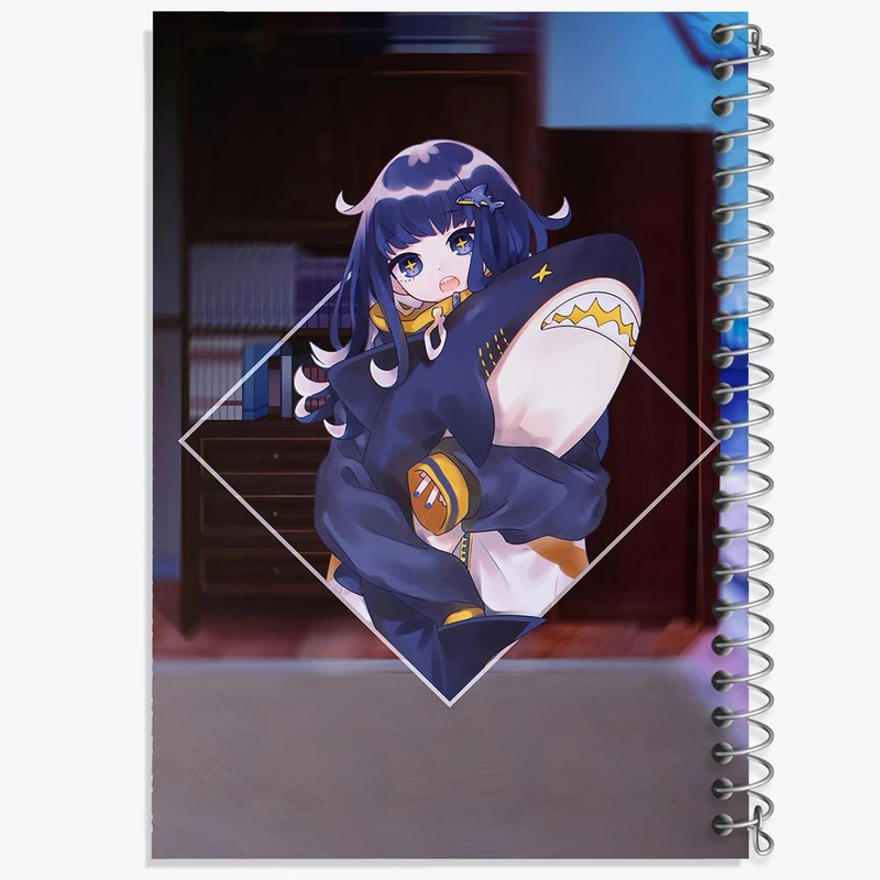 دفتر مشق 100 برگ خندالو طرح دختر انیمه ای کد 18043