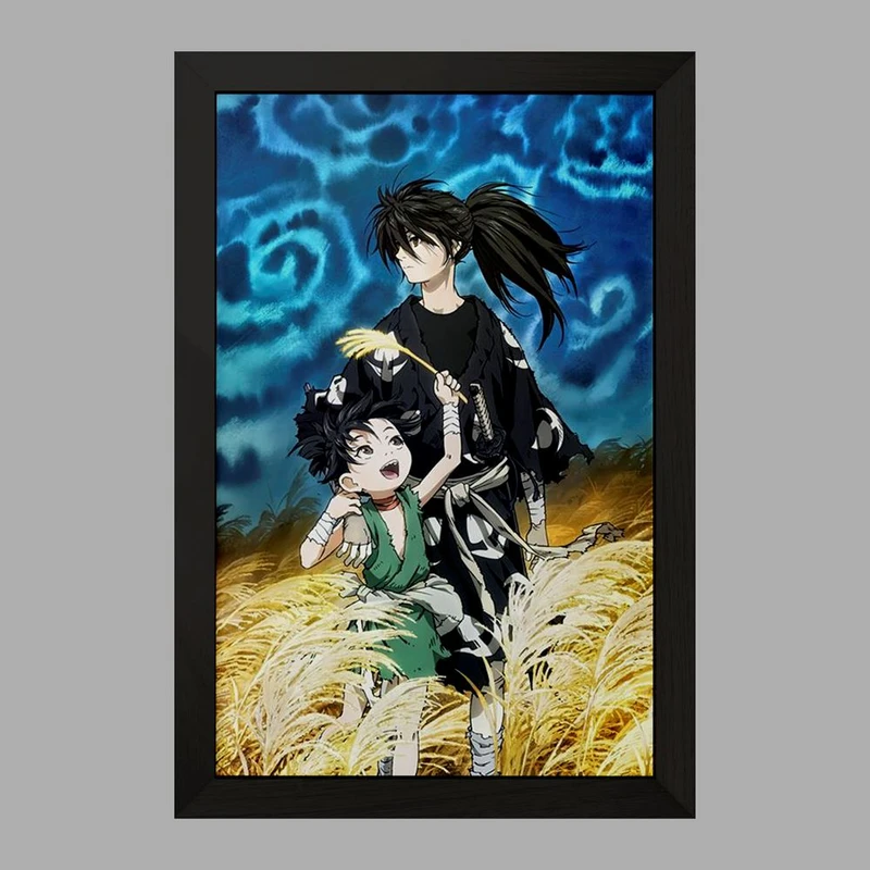 تابلو خندالو مدل هیاکومارو و دورورو انیمه دورورو Dororo کد 28587