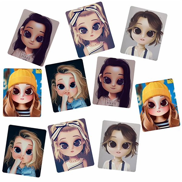 استیکر لپ تاپ راتیانا مدل girly مجموعه  10 عددی