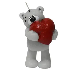 شمع مدل خرس طرح عاشقانه 