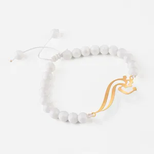 دستبند نقره گلامور طرح نسترن کد 06