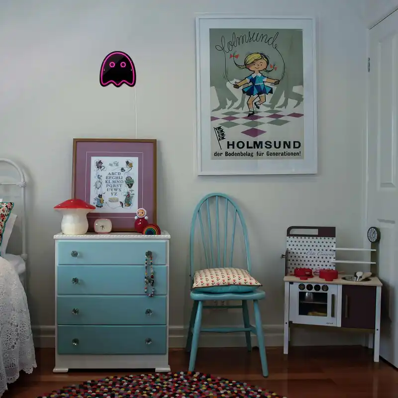 چراغ دیواری نئون دیزاین طرح Packman-2-BL_PN