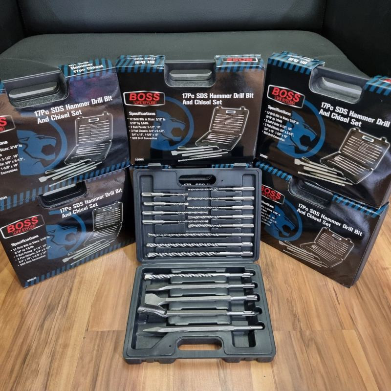 قلم و مته چهار شیار باس مدل LIFE -STYLE مجموعه 18 عددی