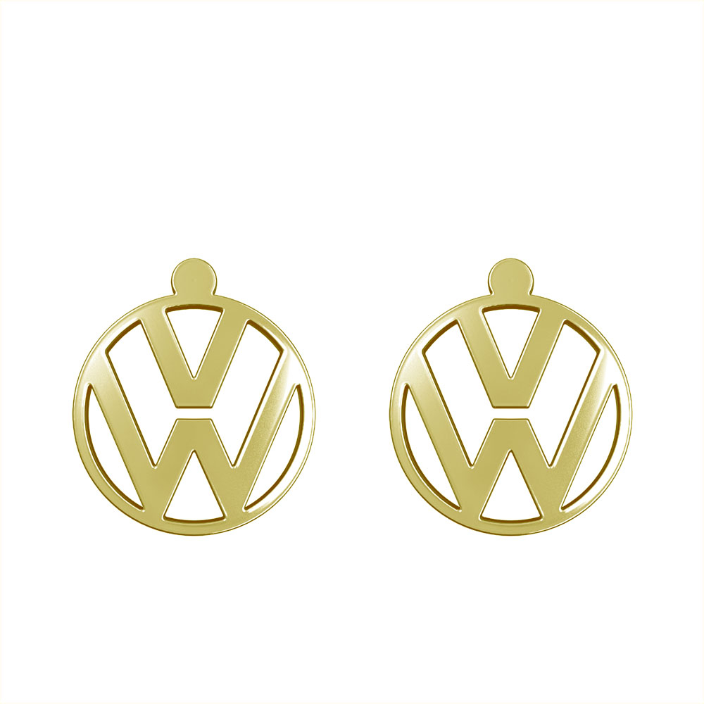 گوشواره طلا 18 عیار زنانه مدوپد مدل ولکس واگن کد GA1-16227