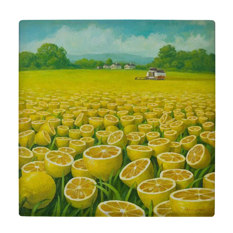  زیر لیوانی طرح نقاشی مزرعه لیموترش کد    3267912_559