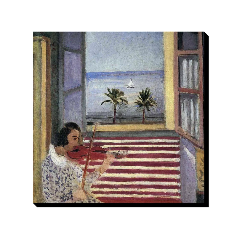 تابلو ترمه طراحان ایده طرح زن جوان در حال ویولون زدن از ماتیس کد art0702