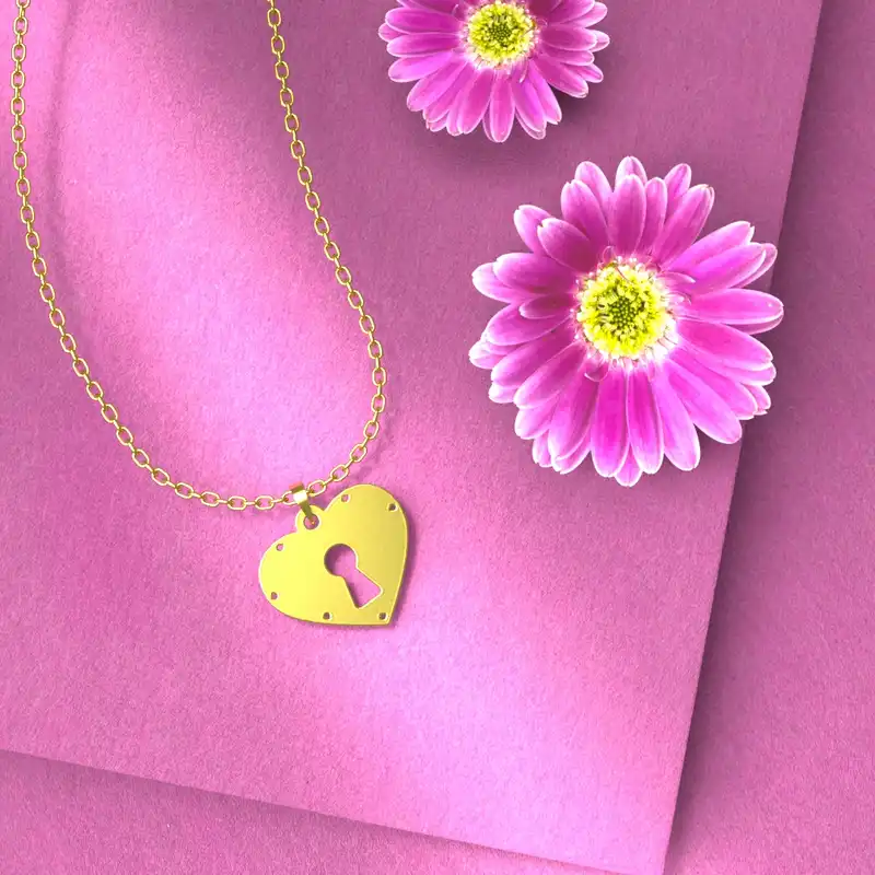 گردنبند طلا 18 عیار زنانه مدوپد کد CA10876