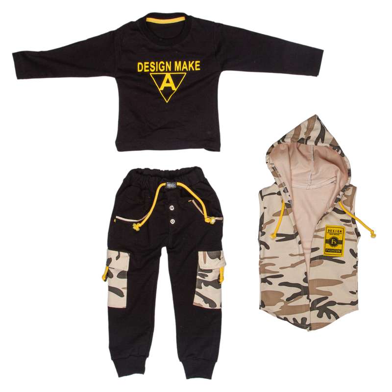 ست 3 تکه لباس پسرانه مدل ارتشی