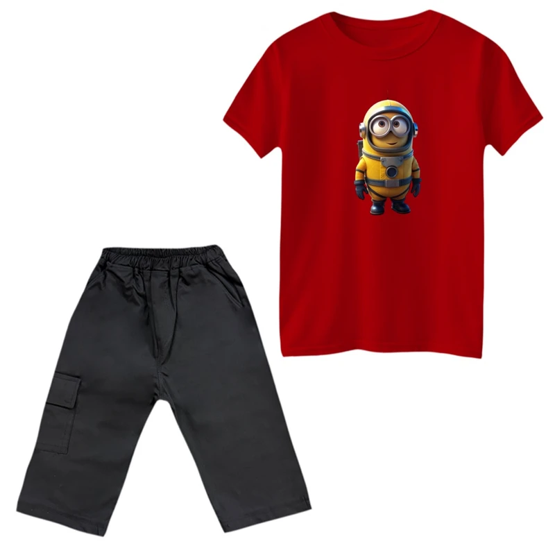 ست تی‌شرت و شلوارک پسرانه مدل مینیون کد 30