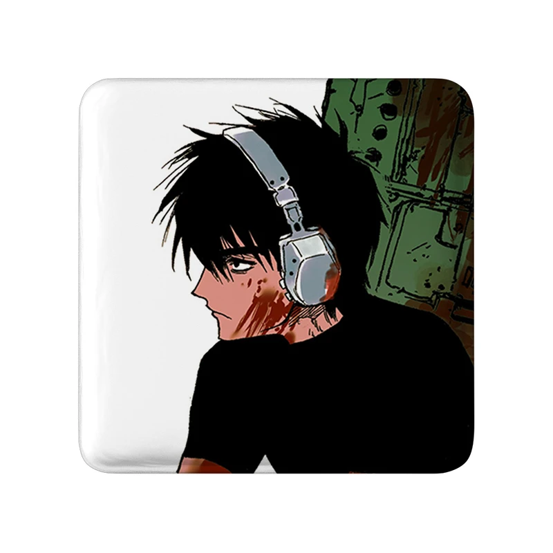 مگنت خندالو طرح نیکولاس انیمه تریگان (Trigun) مدل مربعی کد 36230