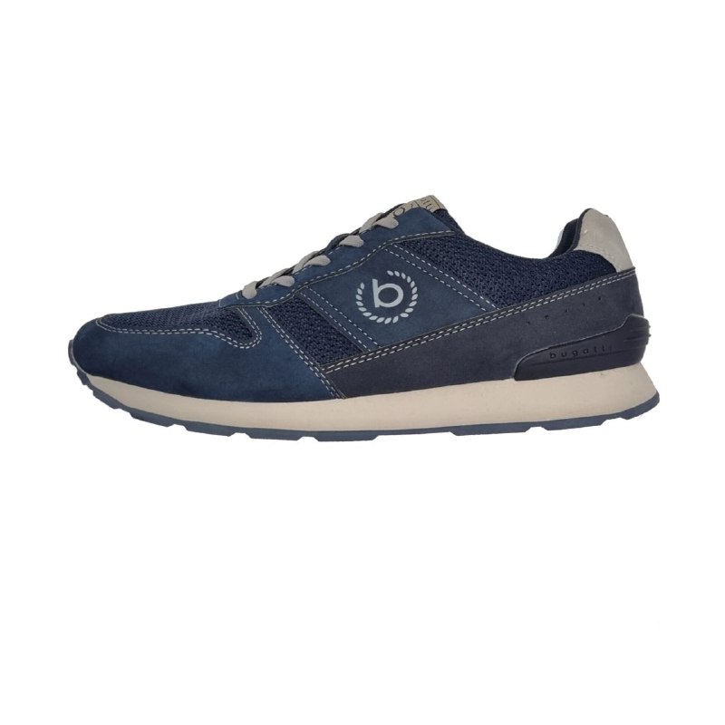 کفش طبی مردانه بوگاتی مدل  Sneaker mit Ziernähten und Logo navy-blau