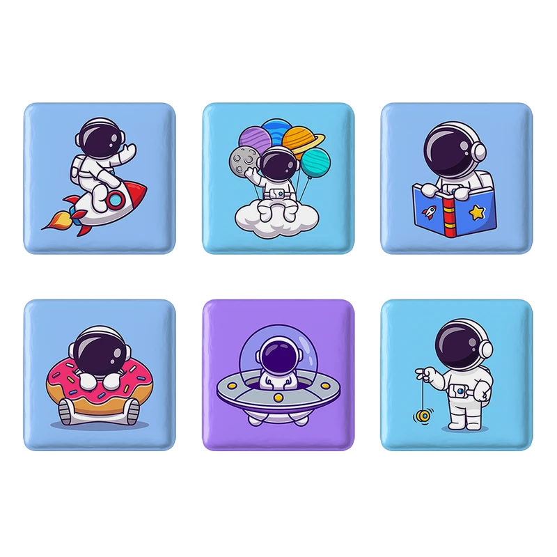 مگنت خندالو طرح فضانورد Spaceman کد 1589A مجموعه 6 عددی