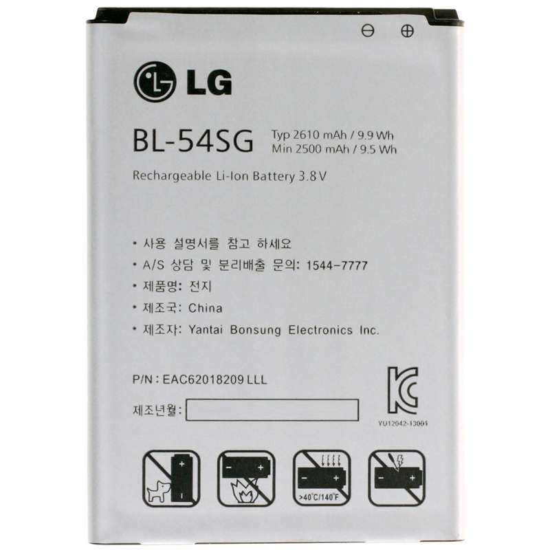 باتری موبایل مدل BL-54SG با ظرفیت 2610mAh مناسب برای گوشی موبایل ال جی G3 Beat باتری موبایل مدل BL-54SG با ظرفیت 2610mAh مناسب برای گوشی موبایل ال جی G3 Beat