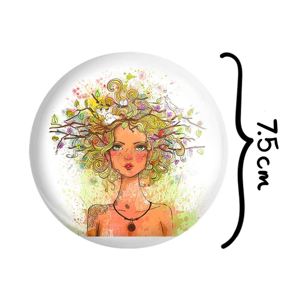 آینه جیبی خندالو مدل دختر  کد 5527