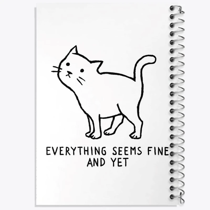 دفتر مشق 50 برگ خندالو مدل گربه ناراحت کد 29321