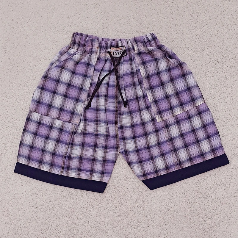 عکس شماره 2 : شلوارک بچگانه طرح چهارخانه کد b77