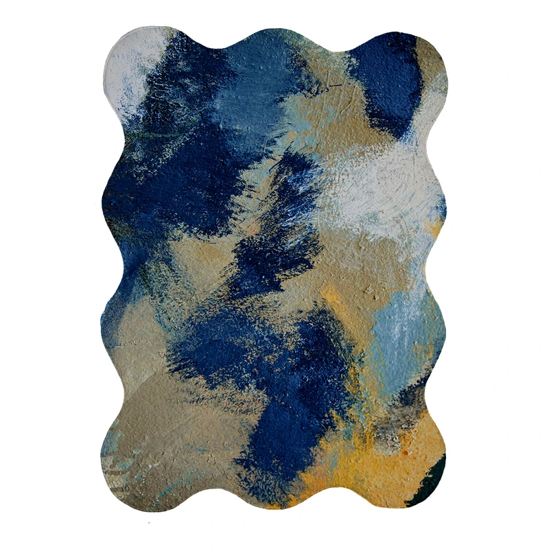 پادری مدل دالبر طرح آبرنگی کد 9049 سایز 80x110 سانتی متر 