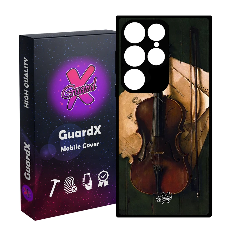 کاور گارد ایکس طرح ویولن مدل Glass10262 مناسب برای گوشی موبایل سامسونگ Galaxy S24 Ultra