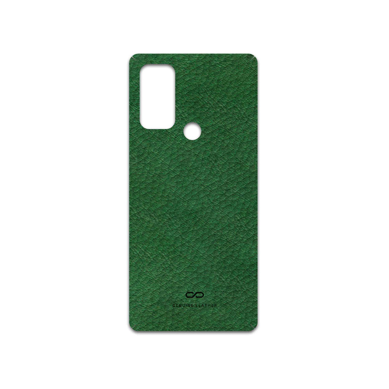 برچسب پوششی ماهوت مدل Green-Leather مناسب برای گوشی موبایل موتورولا Moto G60S