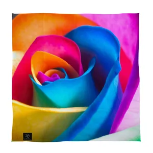 دستمال سر و گردن 27 مدل گل رز کد J87