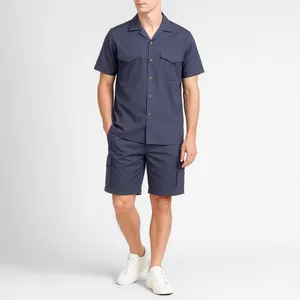 ست پیراهن و شلوارک مردانه کانتکس مدل 249016652 رنگ آبی تیره