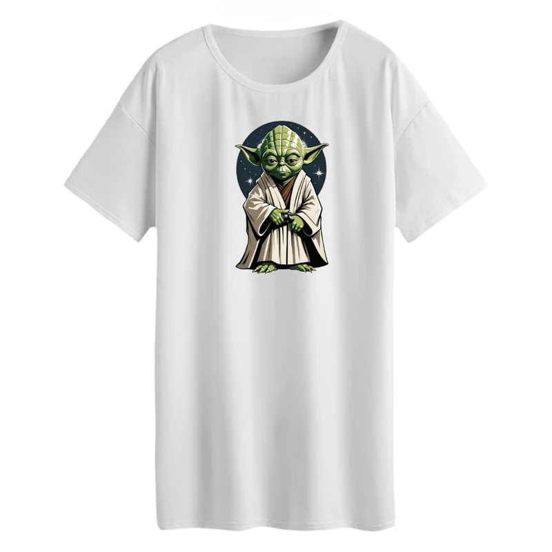 تی شرت لانگ آستین کوتاه زنانه مدل بیبی یودا کد 7