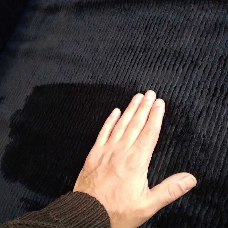 پارچه لباس مدل مخمل حوله ای دو رو طرح راه راه کد M1